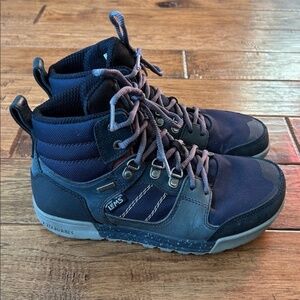 Lems Outlander Waterproof Hiking Boots Blue Steel Zero Drop Mens Size 6